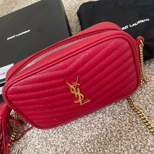 Ysl red camera bag. Comes with dust bag and box. Great condition